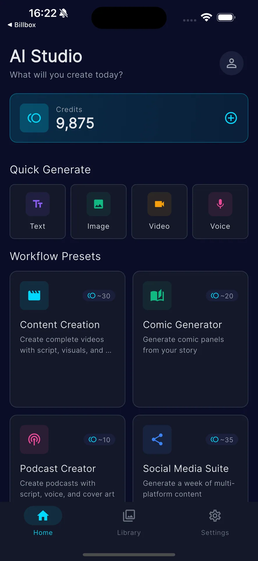 AI Studio - Flutter + Laravel AI Content SaaS screenshot 2