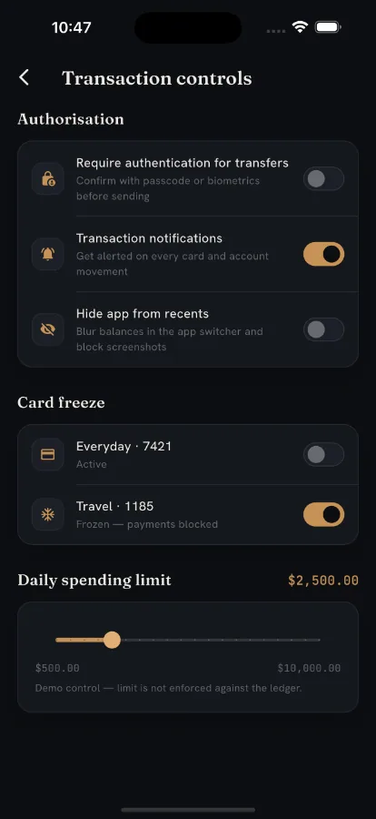 Aureum — White-Label Digital Banking Platform (Flutter + Next.js) screenshot 7