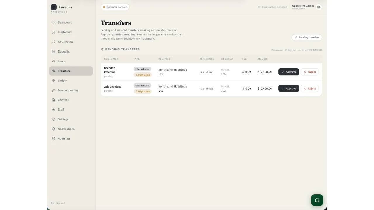 Aureum — White-Label Digital Banking Platform (Flutter + Next.js) screenshot 14