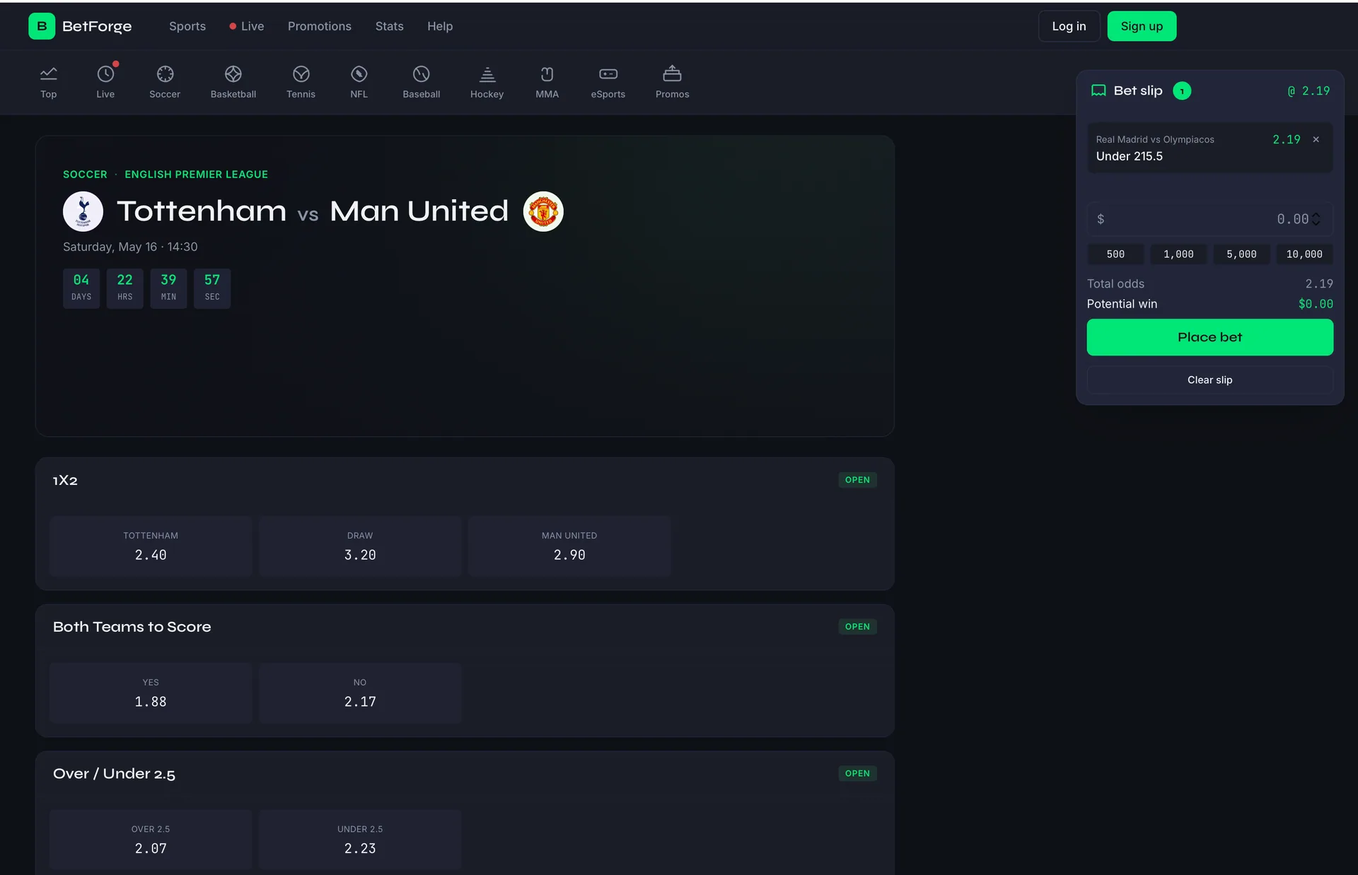 BetForge — Self-Hosted Sports Betting Platform screenshot 3