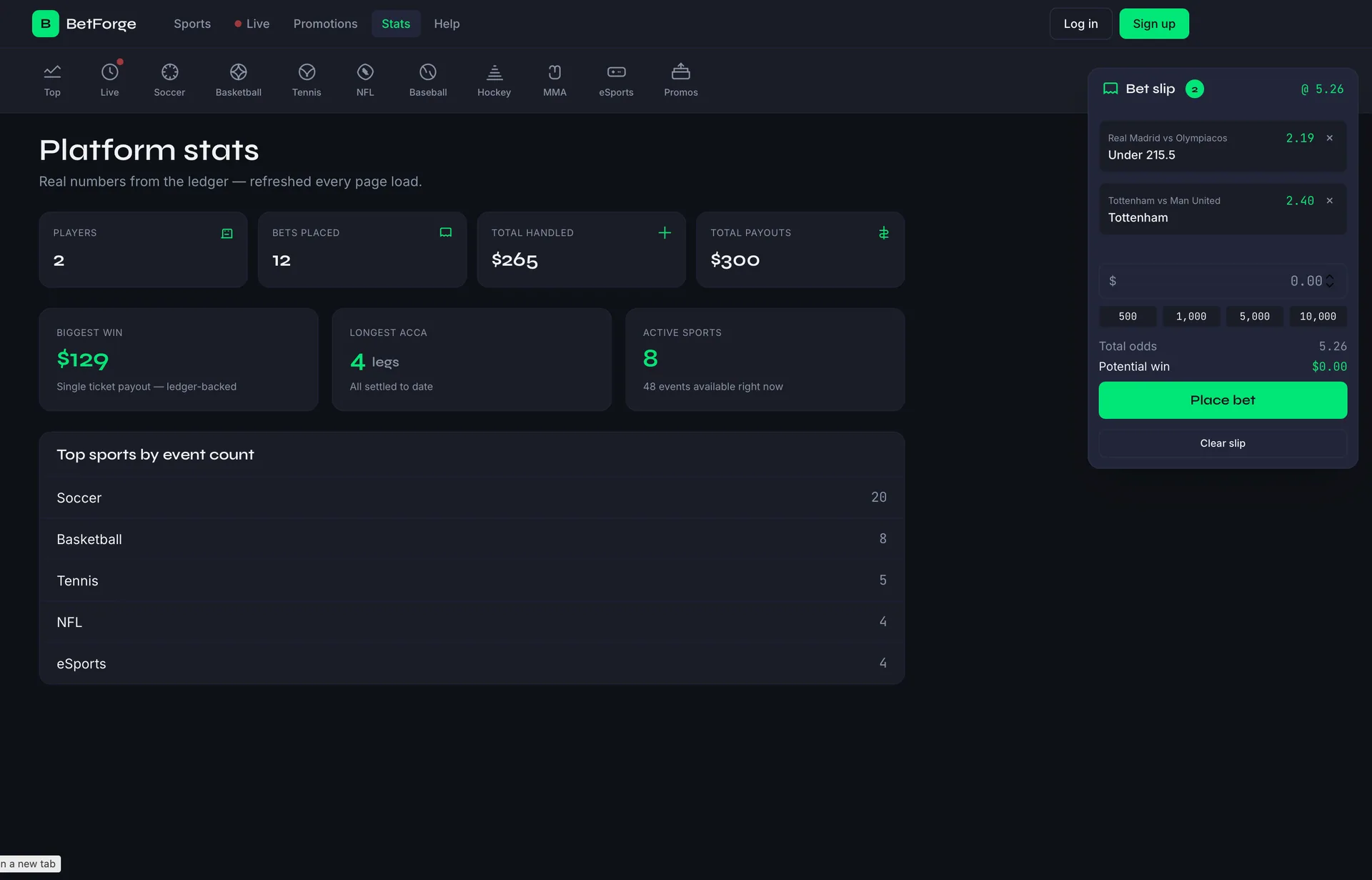 BetForge — Self-Hosted Sports Betting Platform screenshot 4