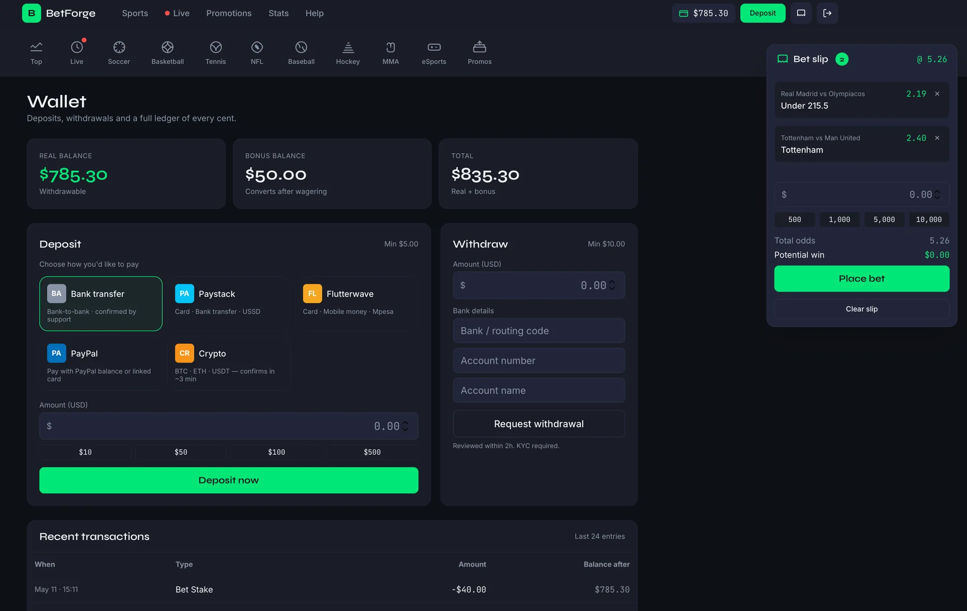 BetForge — Self-Hosted Sports Betting Platform screenshot 10