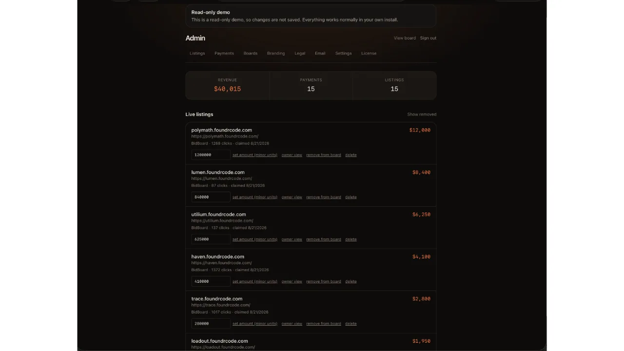 BidBoard — Pay-to-Rank Leaderboard (Next.js + Stripe) screenshot 7
