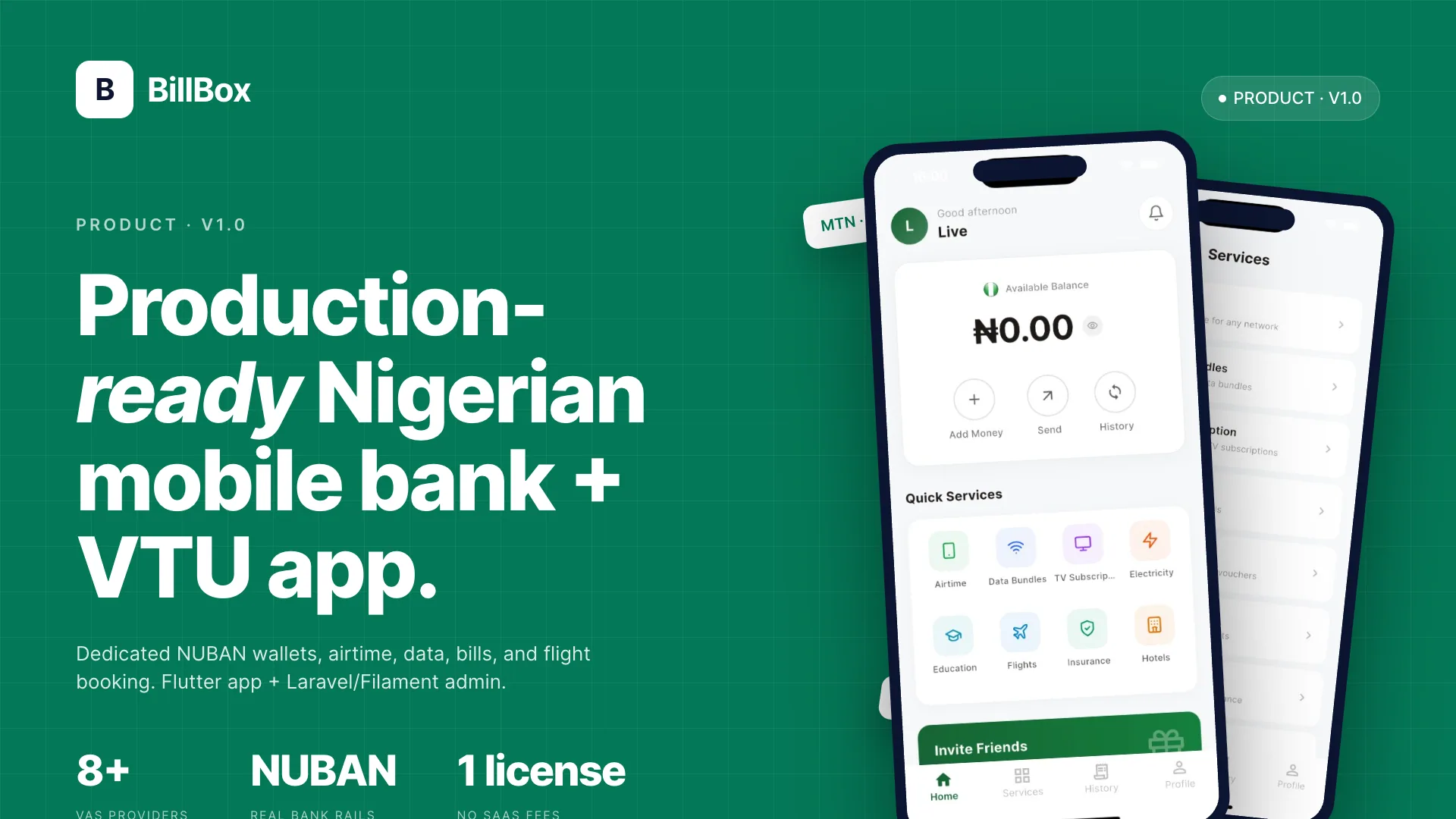 BillBox - White-Label Mobile Banking & VTU Platform