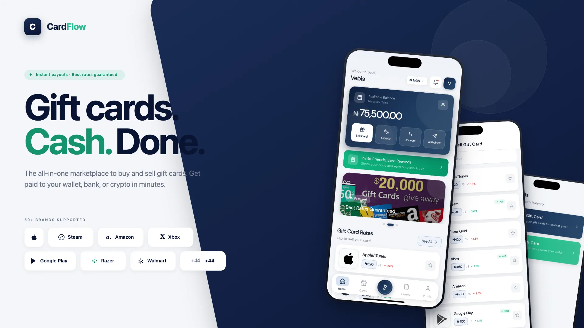 CardFlow - Gift Card Exchange & Marketplace Platform