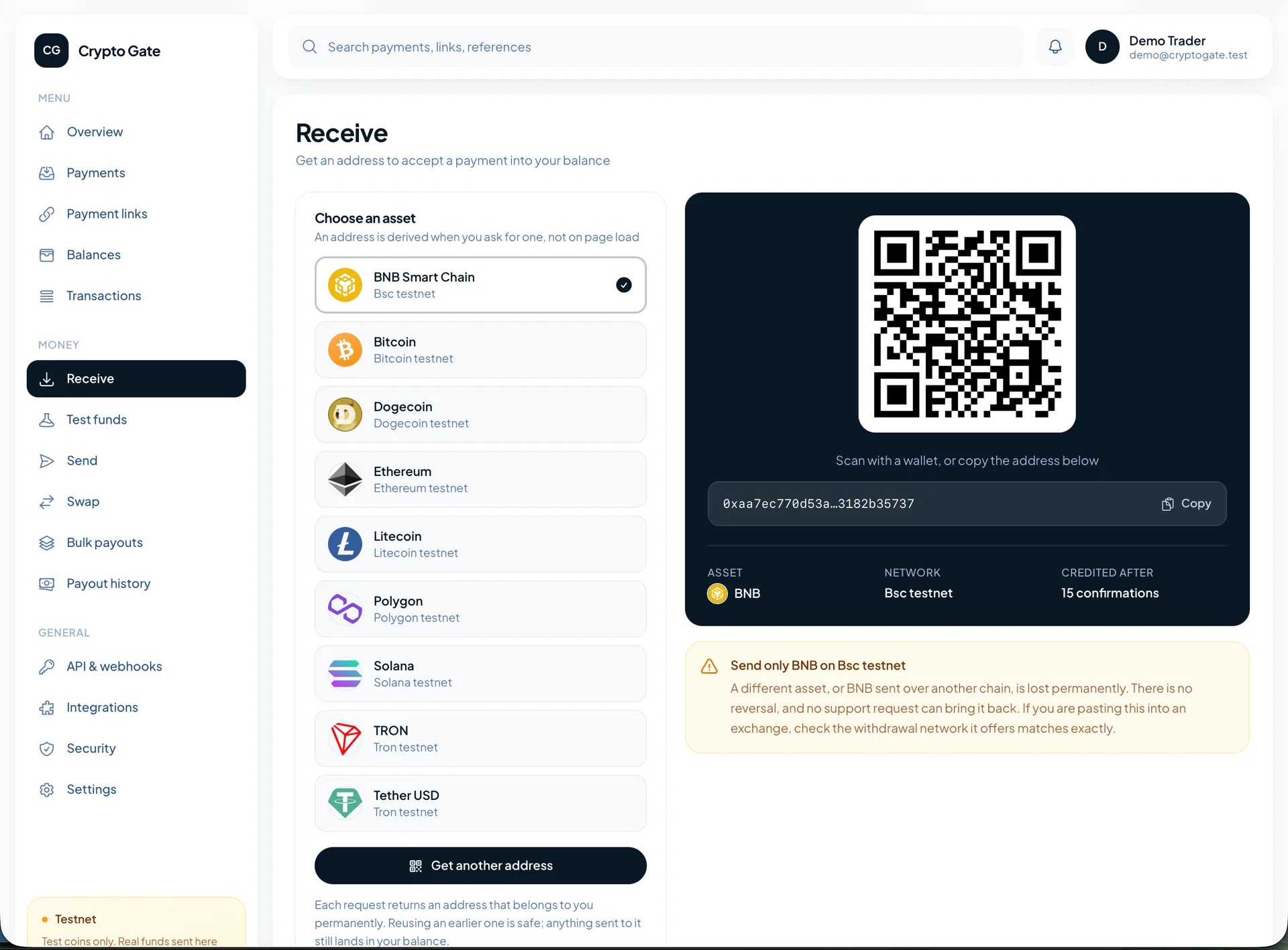 CryptoGate — Multi-Chain Payment Gateway (Flutter + Laravel) screenshot 10