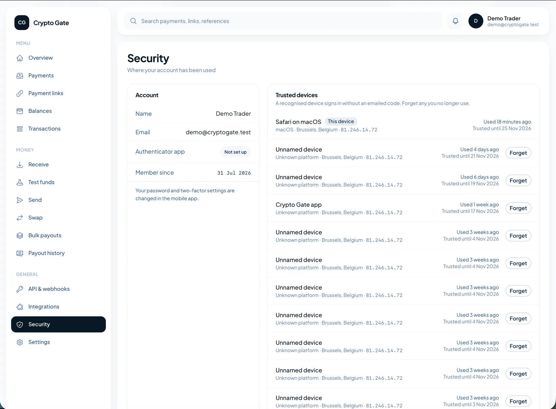 CryptoGate — Multi-Chain Payment Gateway (Flutter + Laravel) screenshot 11