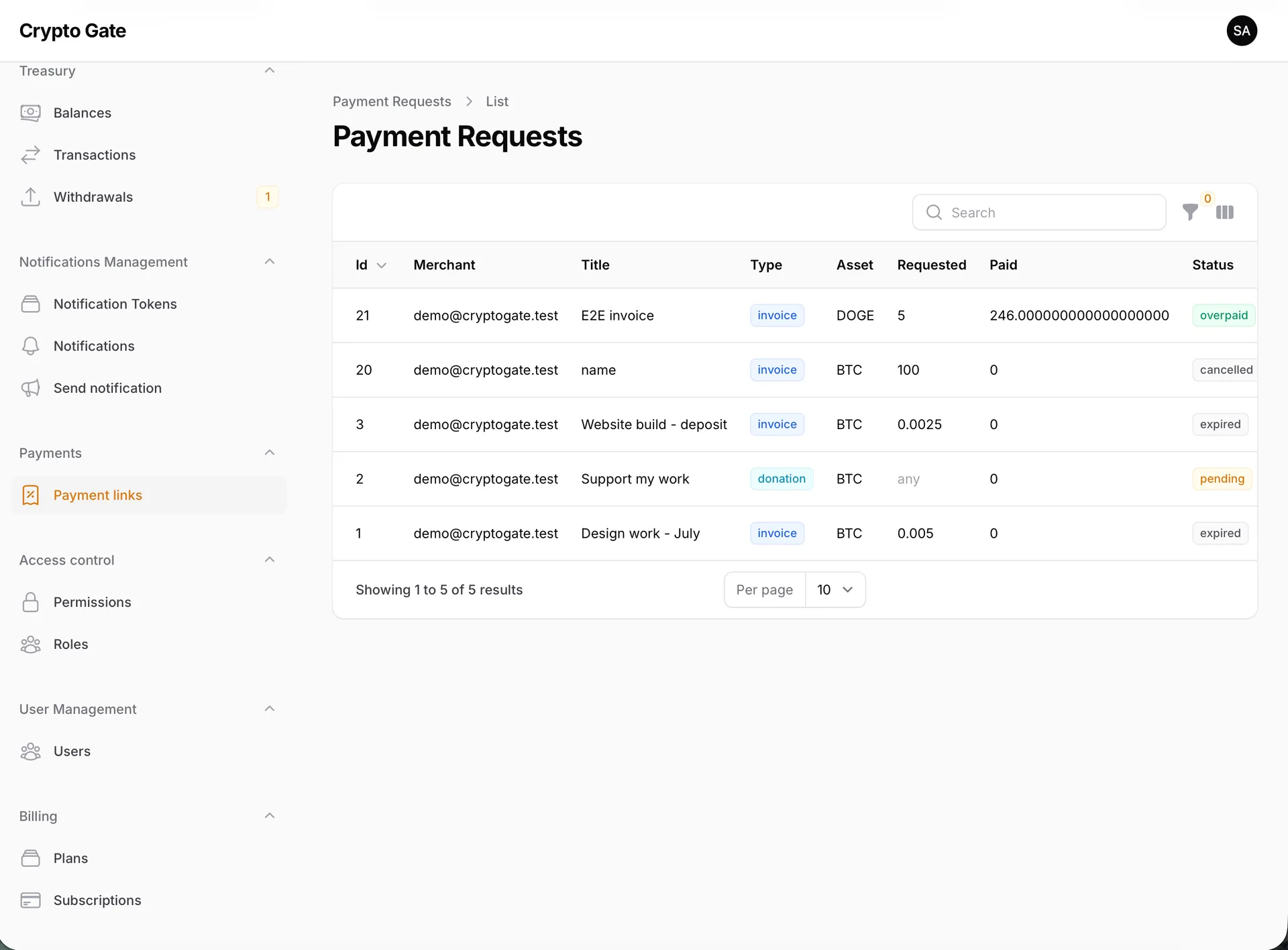 CryptoGate — Multi-Chain Payment Gateway (Flutter + Laravel) screenshot 12