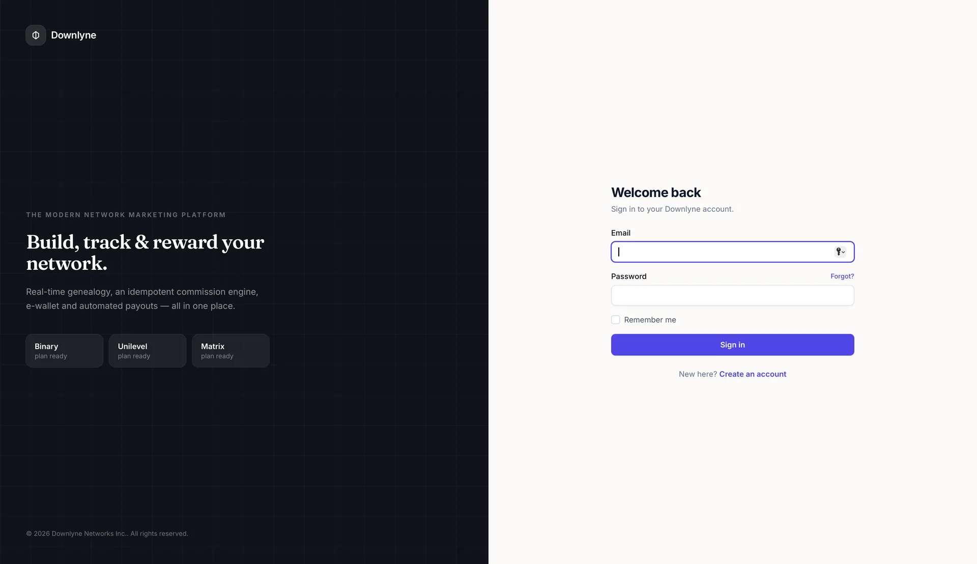 Downlyne — Multi-Plan MLM & Network-Marketing Platform screenshot 2