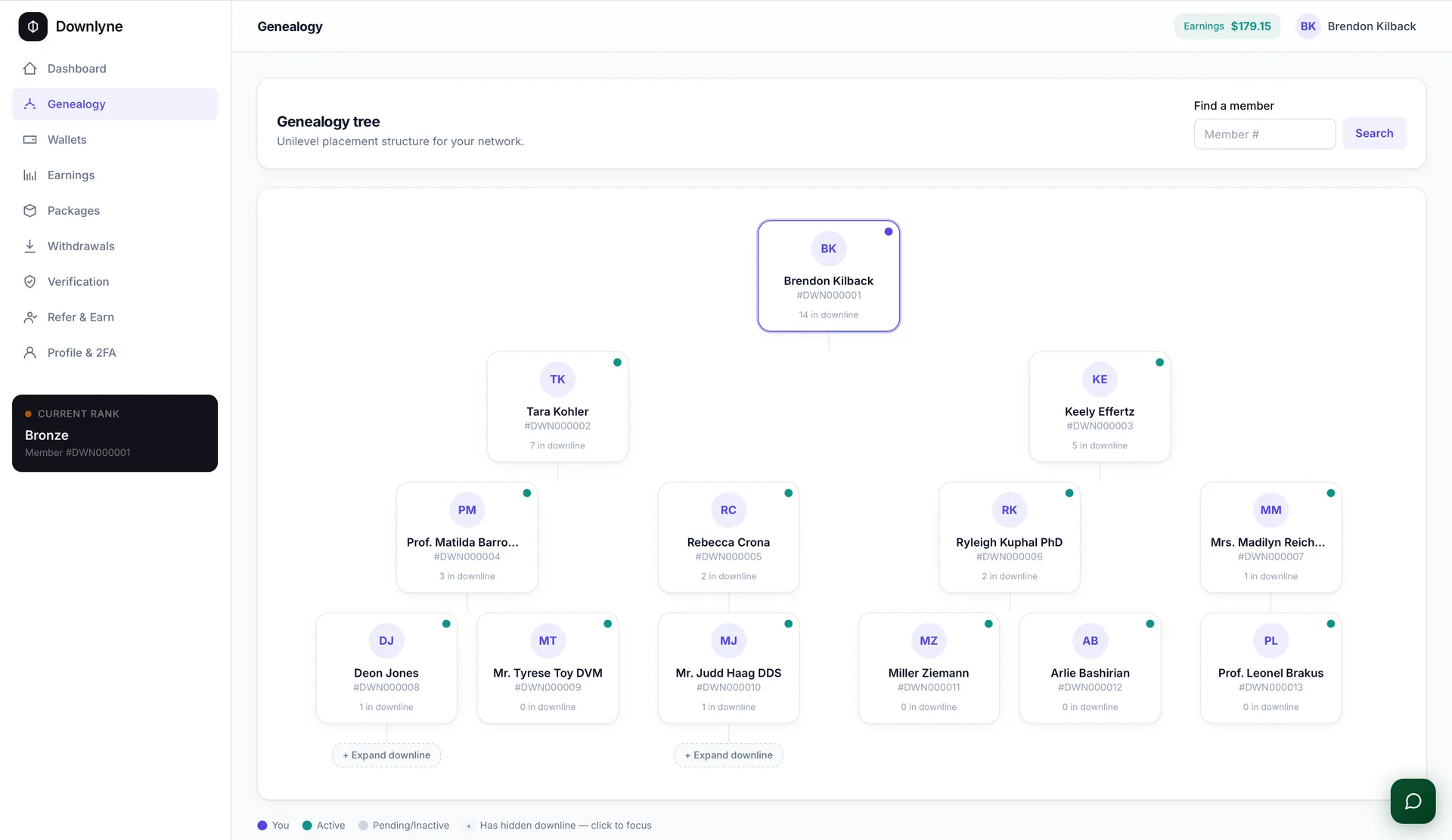 Downlyne — Multi-Plan MLM & Network-Marketing Platform screenshot 4