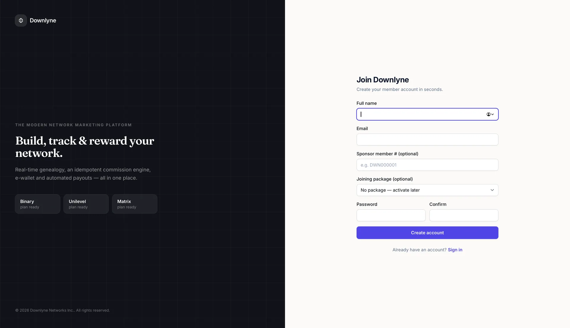 Downlyne — Multi-Plan MLM & Network-Marketing Platform screenshot 13