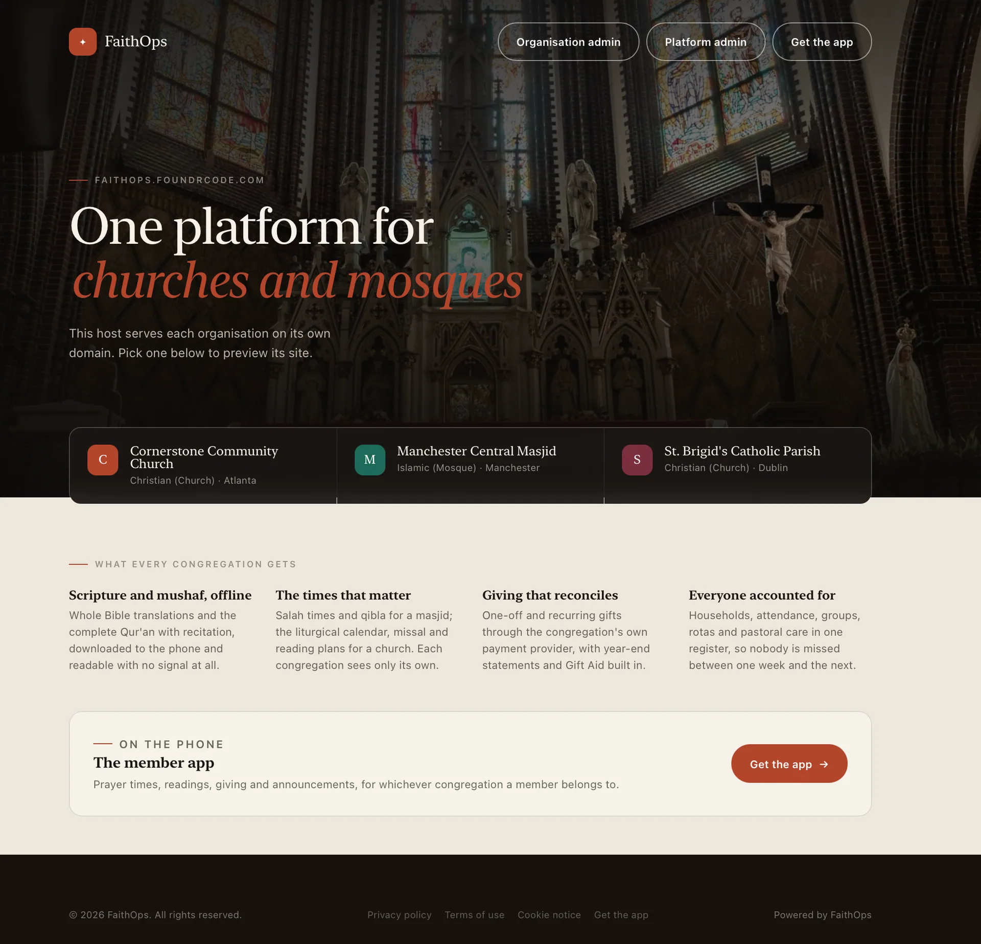 FaithOps — Church & Mosque Management Platform (Laravel + Flutter) screenshot 2