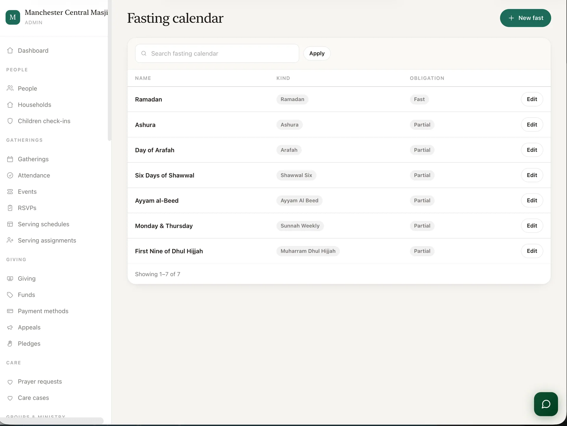 FaithOps — Church & Mosque Management Platform (Laravel + Flutter) screenshot 10