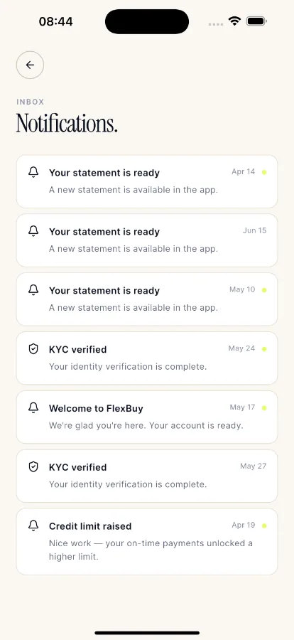 FlexBuy — Buy Now Pay Later Platform (Flutter + Laravel) screenshot 5
