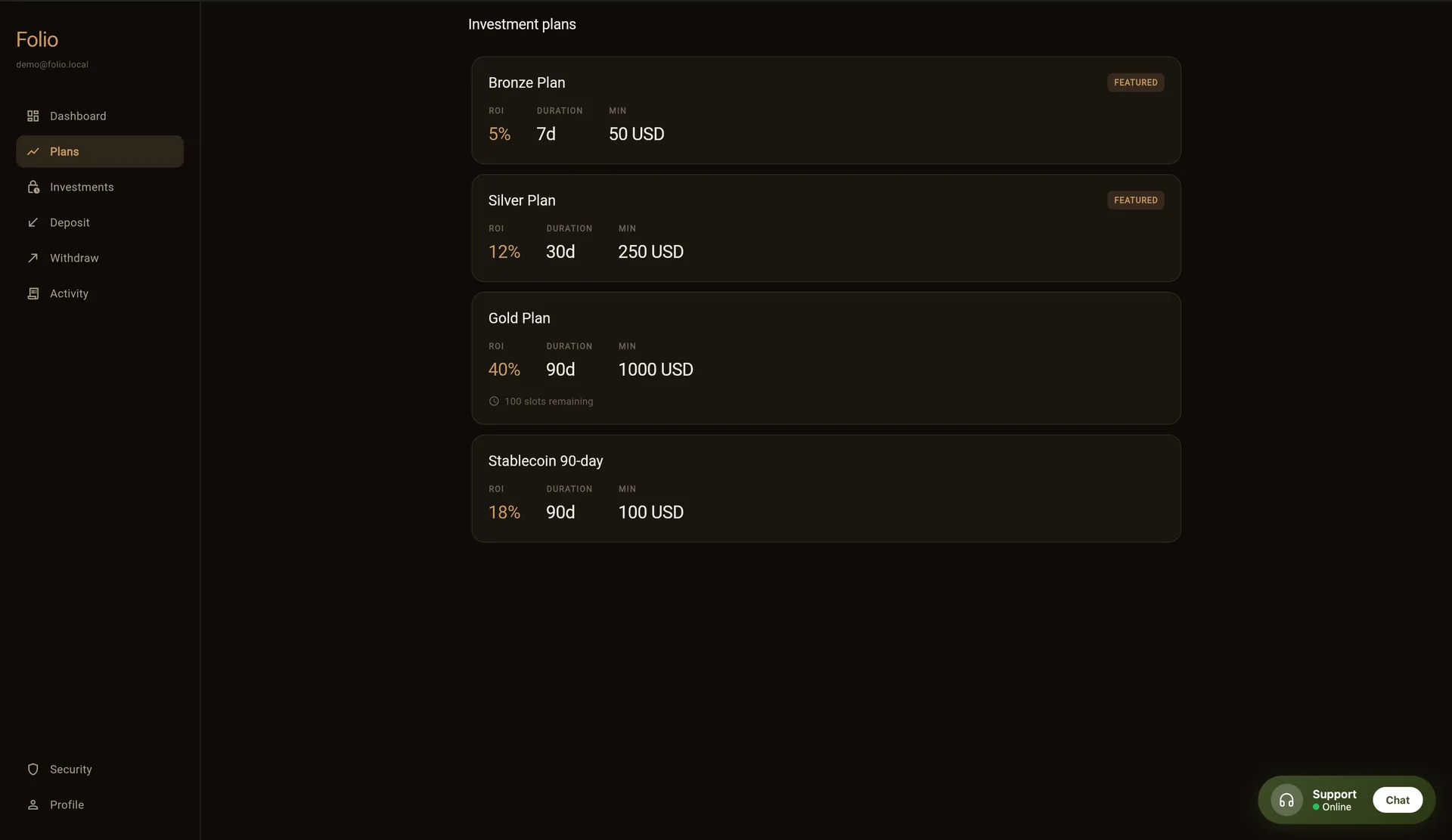 Folio — Private Wealth Wallet & Investment App (Flutter + Laravel) screenshot 5