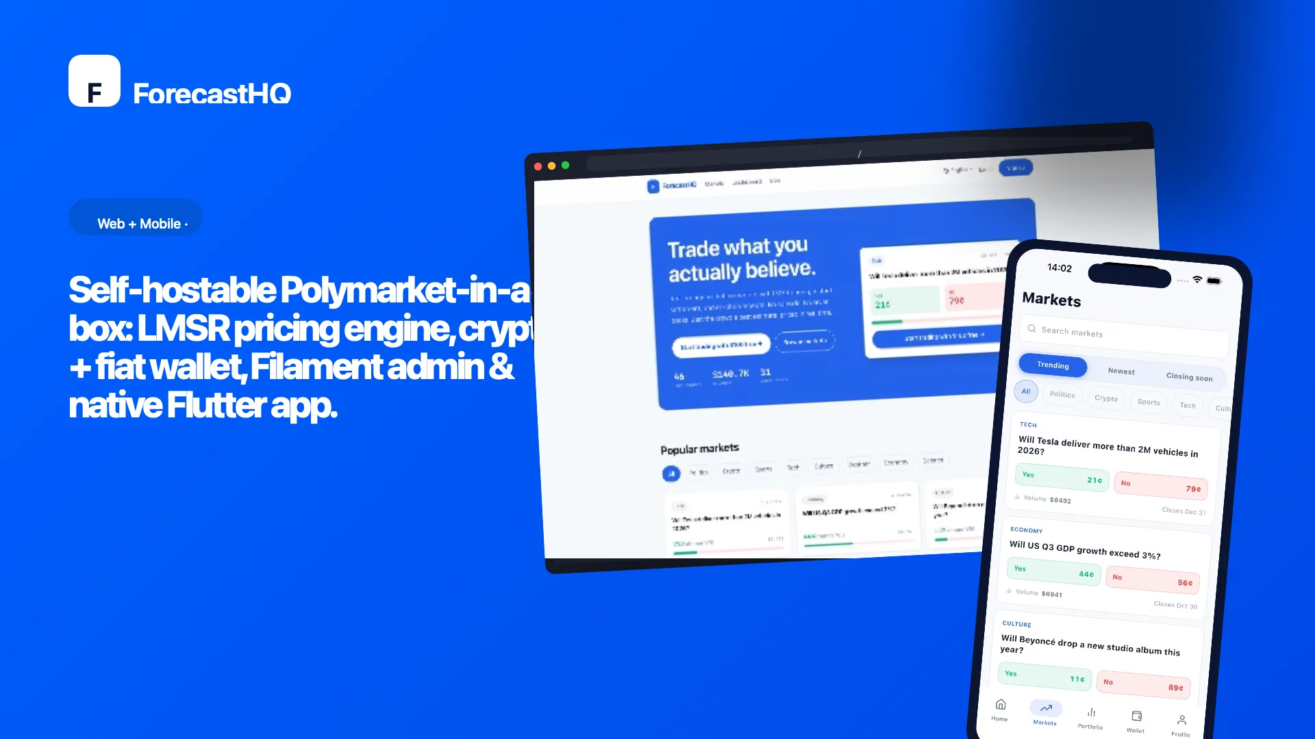 ForecastHQ - Prediction Market Platform (Polymarket-in-a-Box)