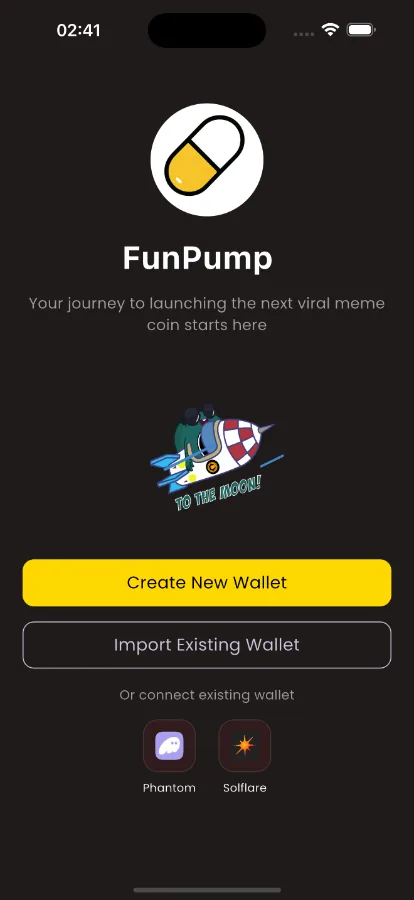 FunPump — Solana Memecoin Launchpad (Flutter + Node) screenshot 2