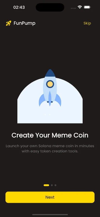 FunPump — Solana Memecoin Launchpad (Flutter + Node) screenshot 12