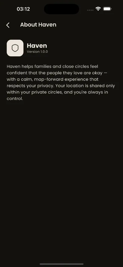 Haven — Family Safety & Location Sharing (Flutter + Laravel) screenshot 11