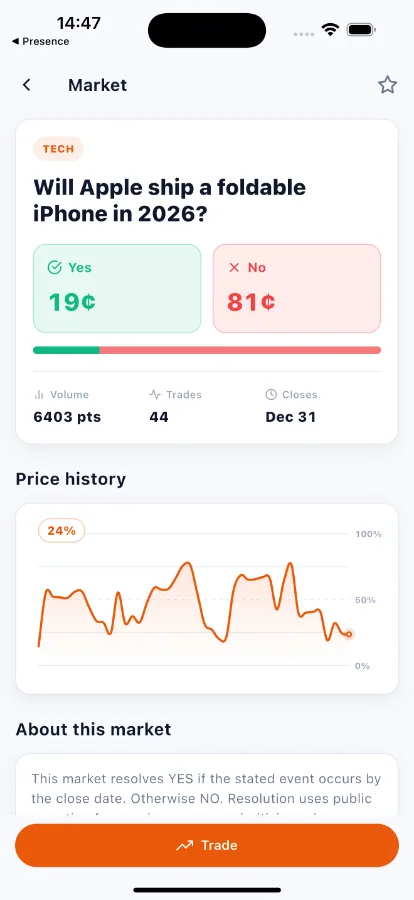 Hunch — Prediction Game Platform (Flutter + Laravel) screenshot 4