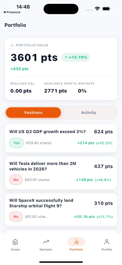 Hunch — Prediction Game Platform (Flutter + Laravel) screenshot 5
