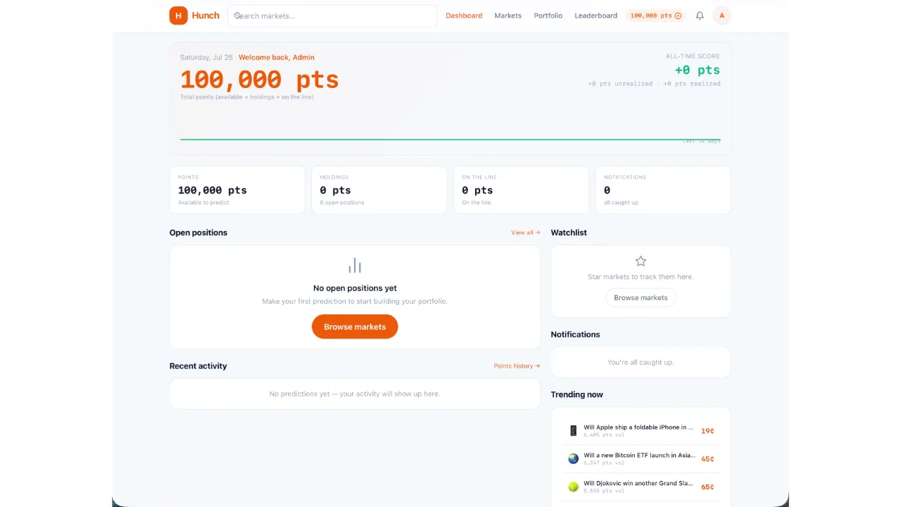 Hunch — Prediction Game Platform (Flutter + Laravel) screenshot 13