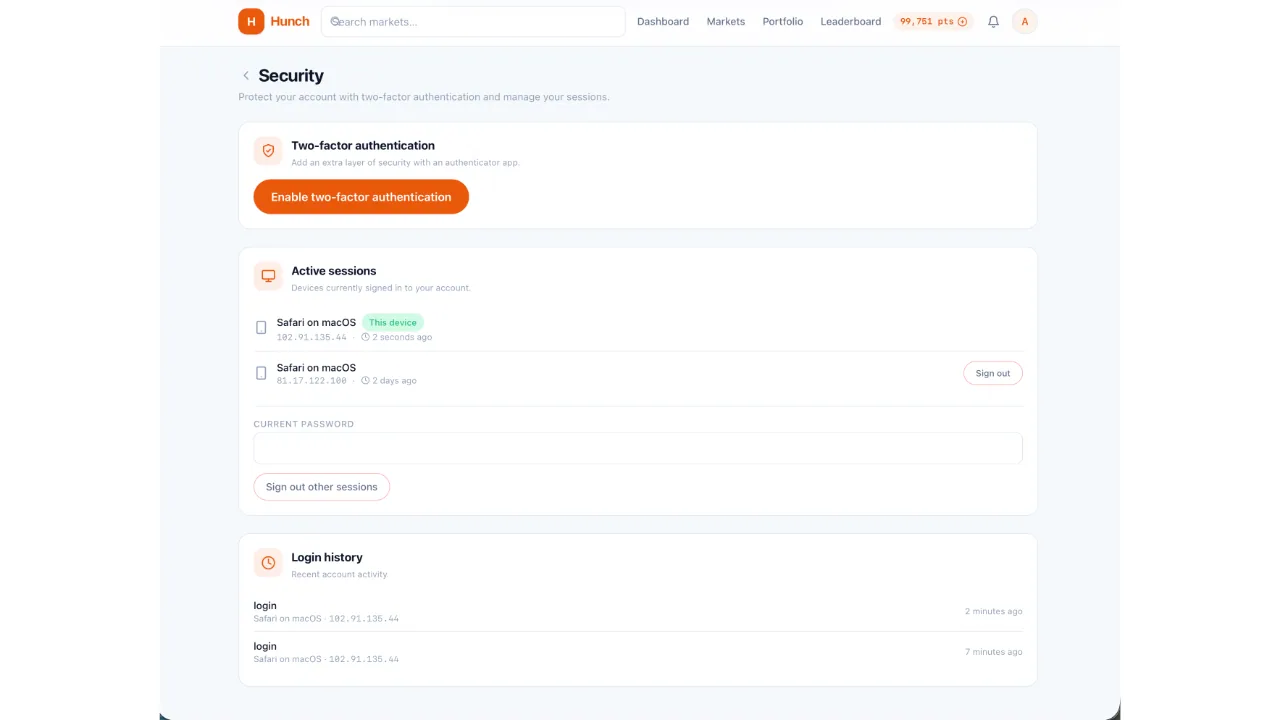 Hunch — Prediction Game Platform (Flutter + Laravel) screenshot 16