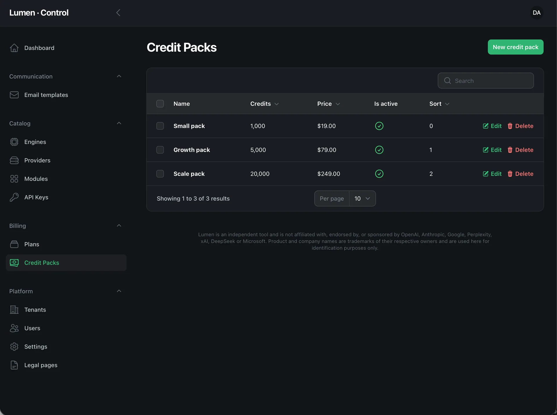 Lumen — AI Search Visibility Tracker (Laravel + Flutter) screenshot 9