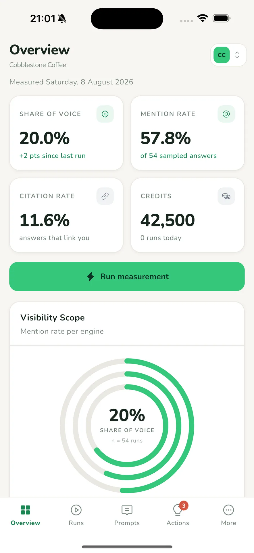 Lumen — AI Search Visibility Tracker (Laravel + Flutter) screenshot 10