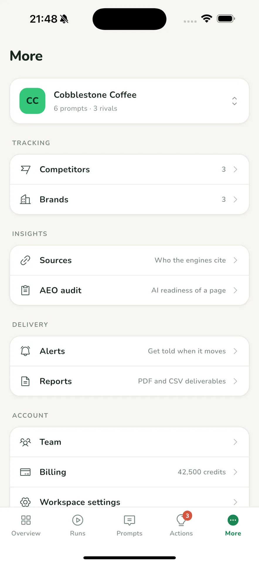 Lumen — AI Search Visibility Tracker (Laravel + Flutter) screenshot 18