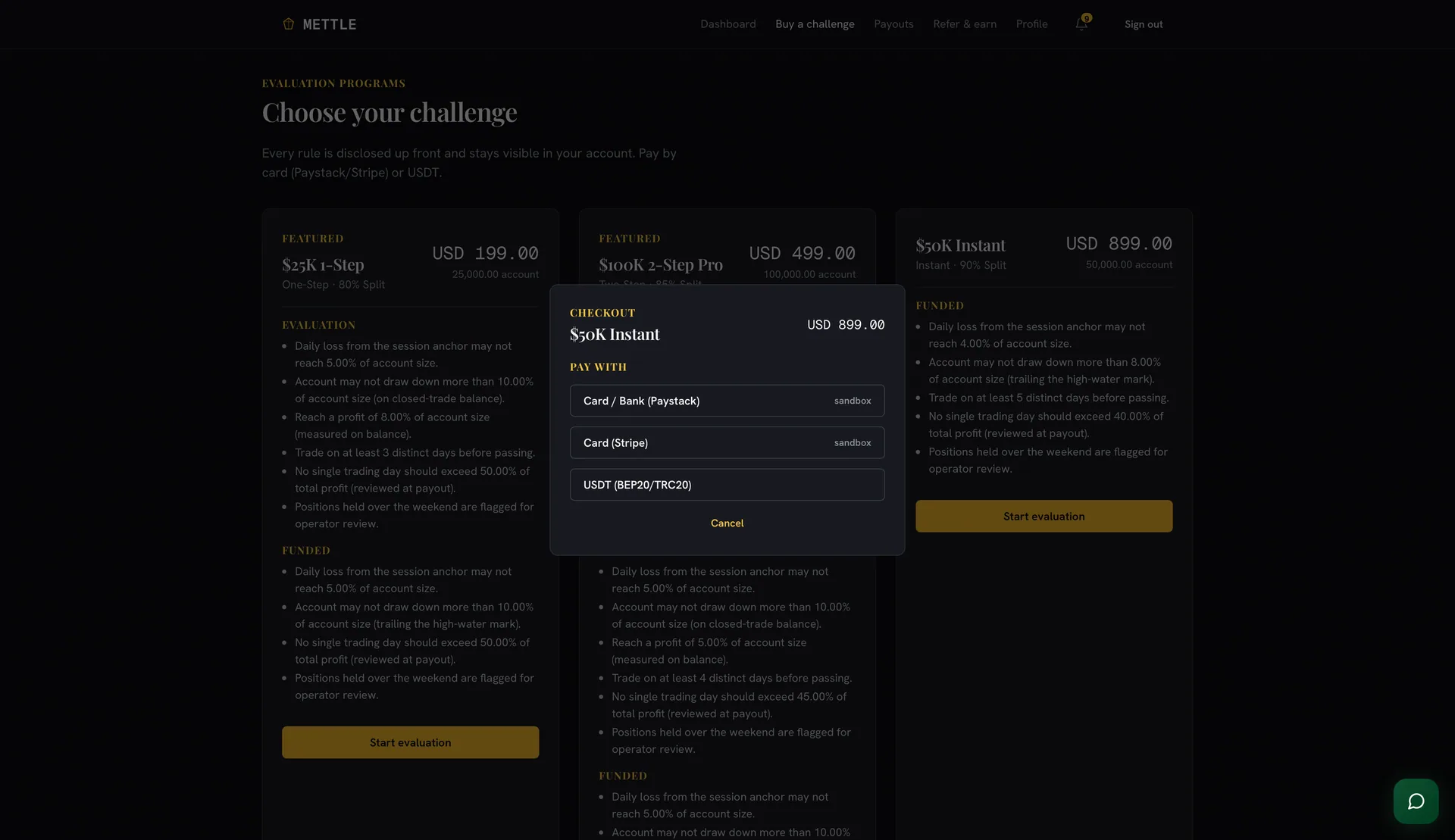Mettle — White-Label Prop Firm Platform screenshot 14