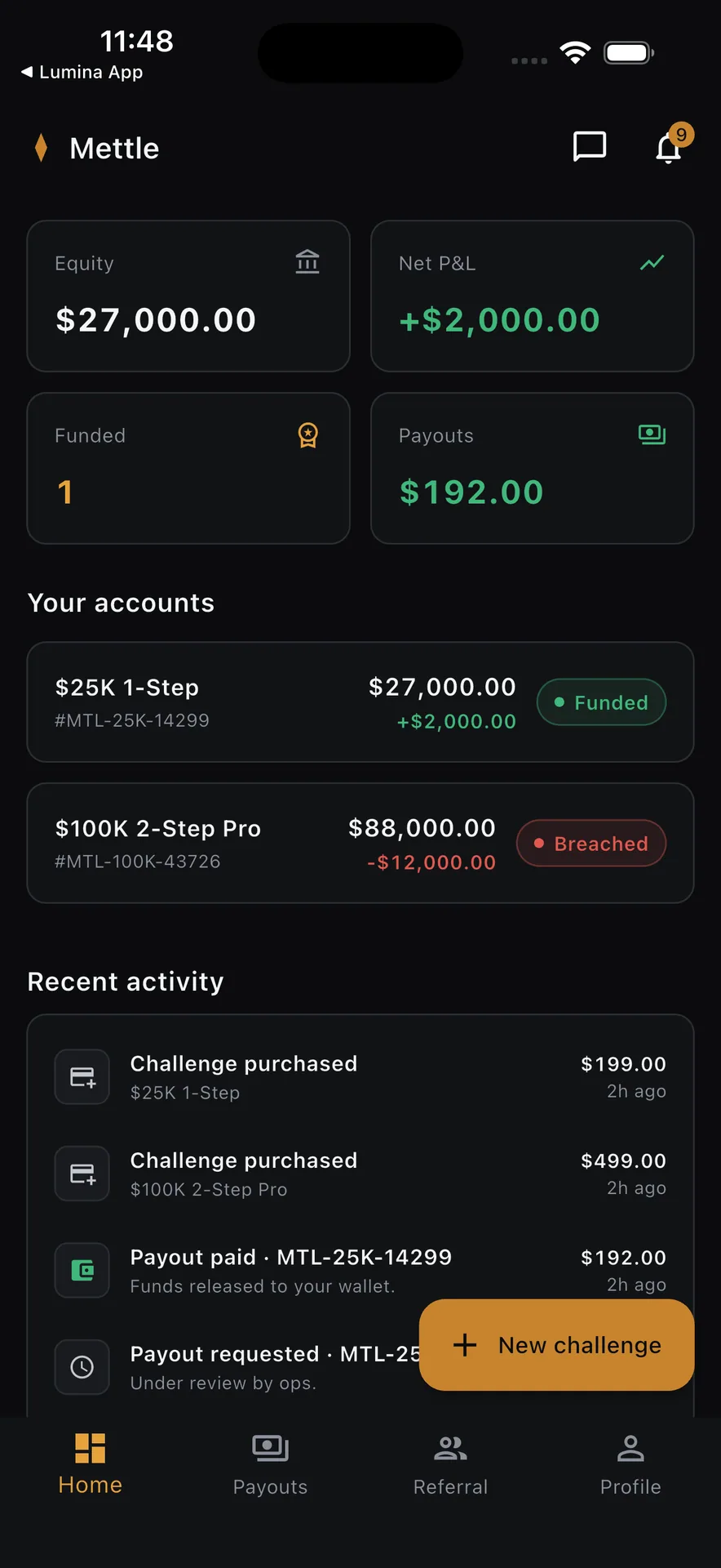 Mettle — White-Label Prop Firm Platform screenshot 3