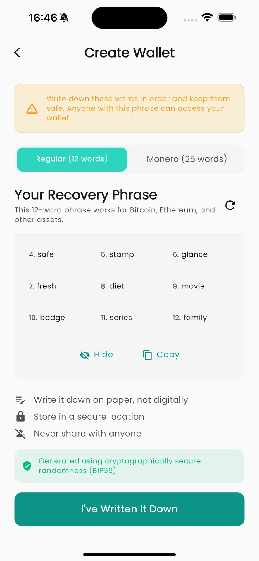NoWay Wallet — Privacy-First Multi-Chain Cold Wallet screenshot 4