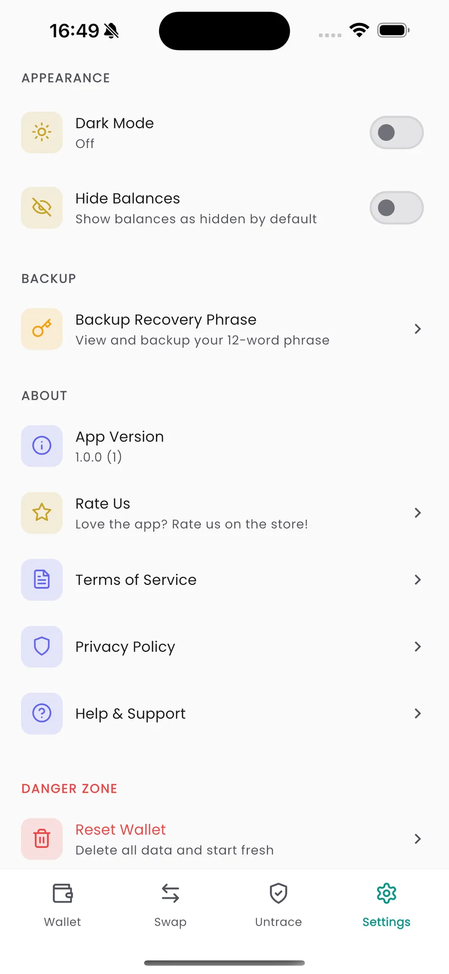 NoWay Wallet — Privacy-First Multi-Chain Cold Wallet screenshot 12