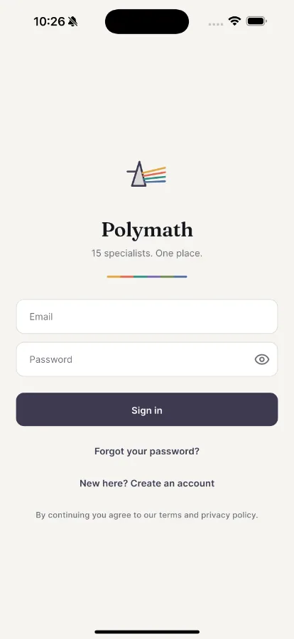 Polymath — Multi-Expert AI Assistant Platform (Laravel + Flutter) screenshot 3