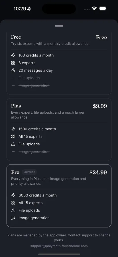 Polymath — Multi-Expert AI Assistant Platform (Laravel + Flutter) screenshot 7
