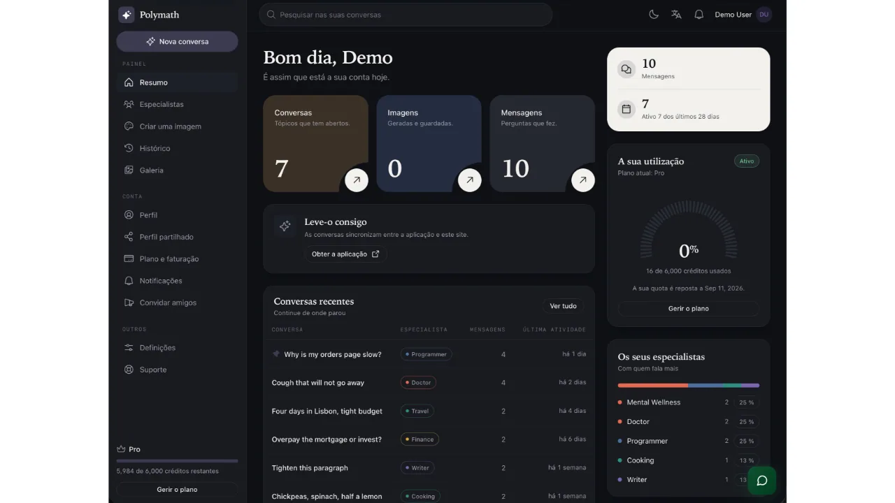 Polymath — Multi-Expert AI Assistant Platform (Laravel + Flutter) screenshot 11