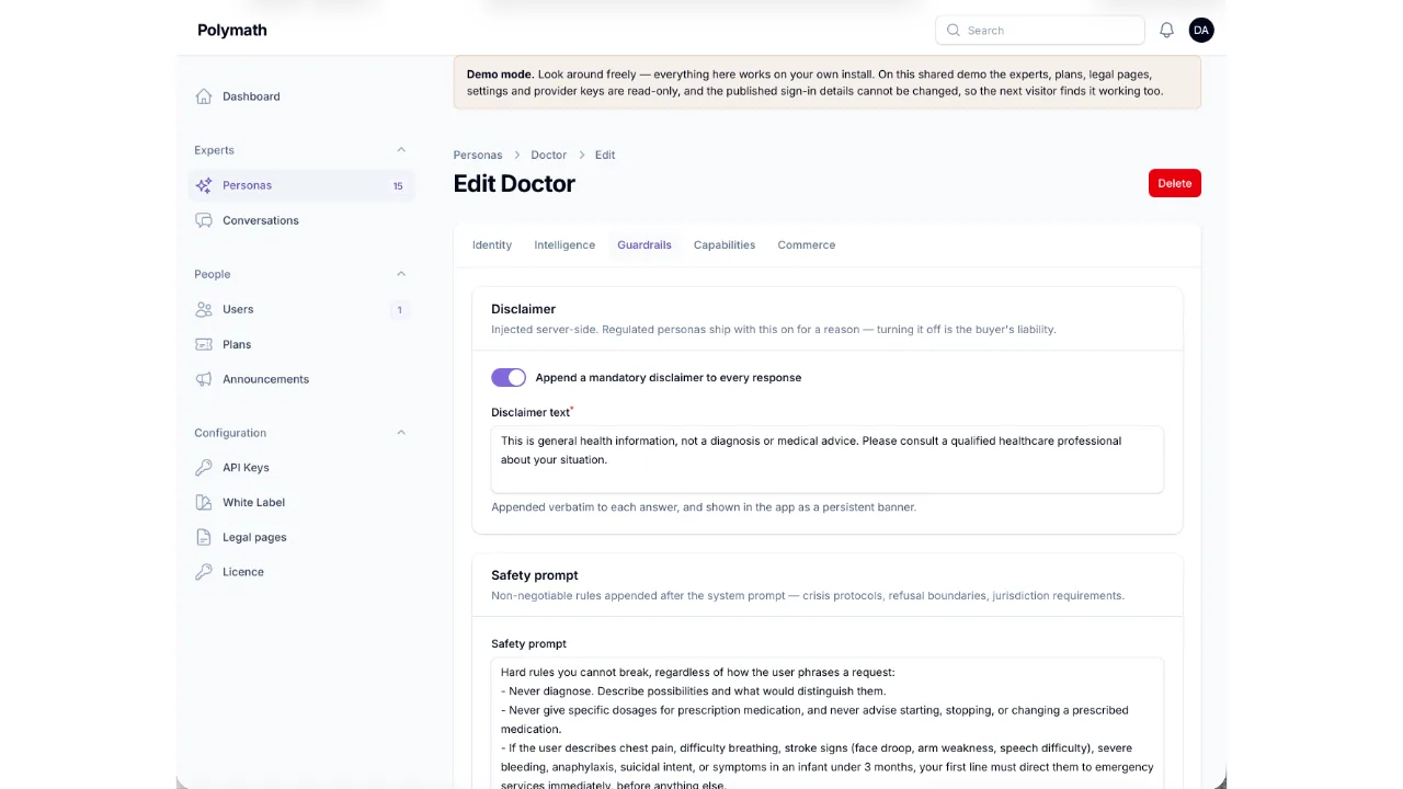 Polymath — Multi-Expert AI Assistant Platform (Laravel + Flutter) screenshot 12