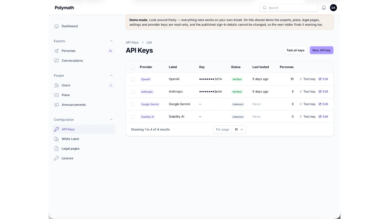 Polymath — Multi-Expert AI Assistant Platform (Laravel + Flutter) screenshot 13
