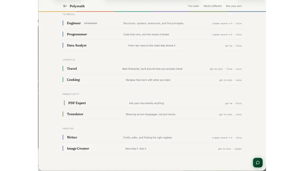 Polymath — Multi-Expert AI Assistant Platform (Laravel + Flutter) screenshot 14
