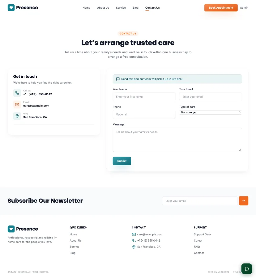 Presence — On-Demand Caregiver Marketplace (Flutter + Laravel) screenshot 18