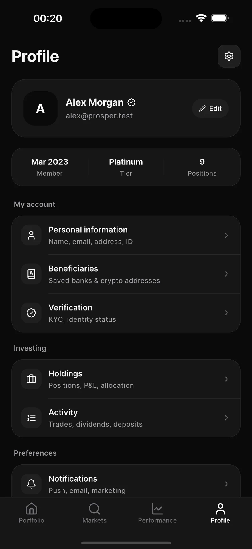 Prosper — White-Label Investing & Trading App screenshot 5