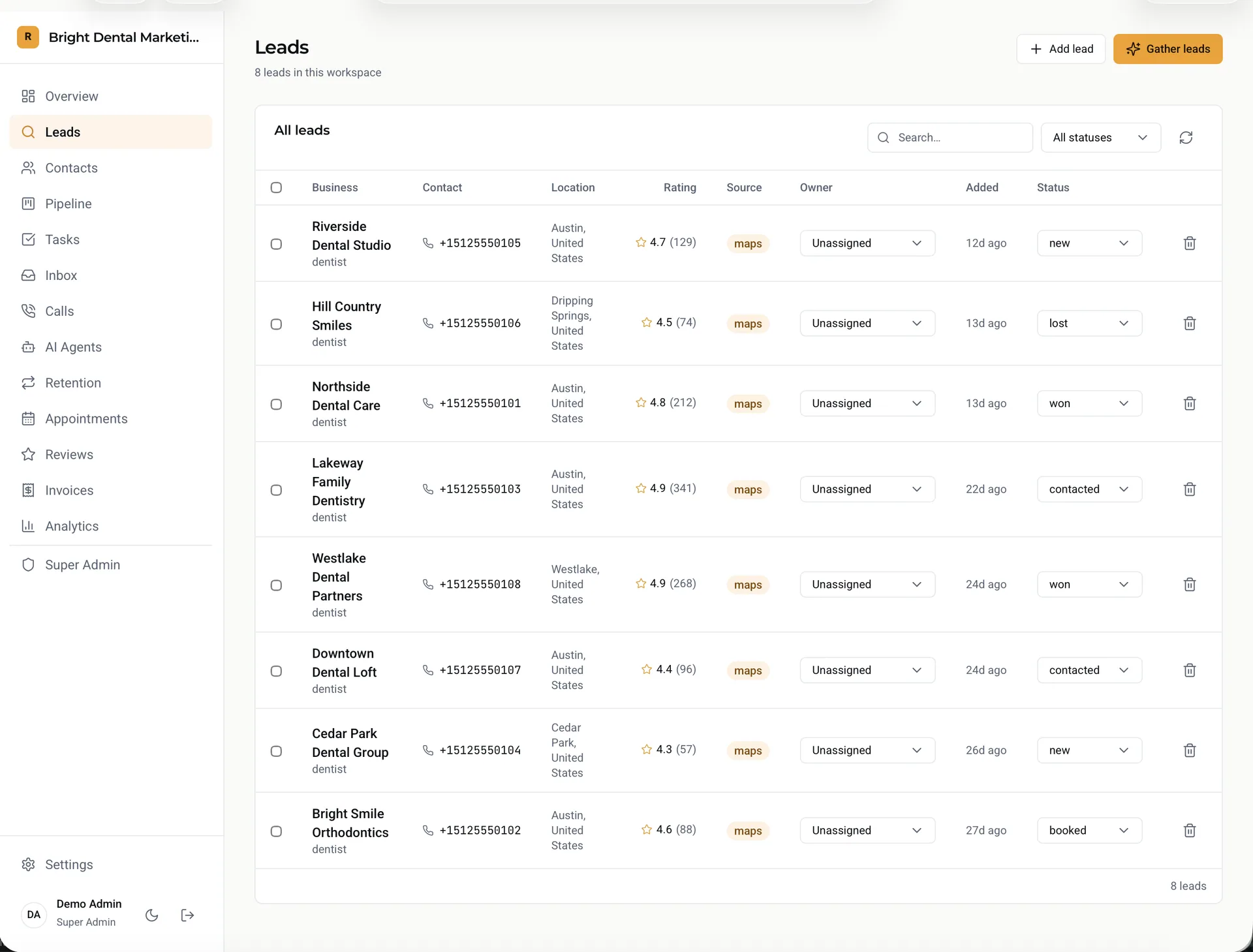 Roster — AI-Powered Business Assistant (Next.js) screenshot 6