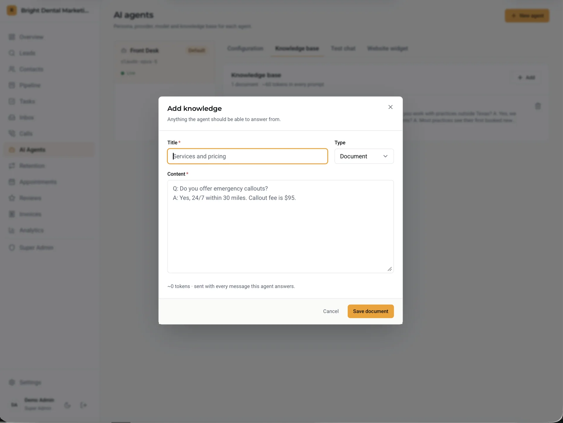 Roster — AI-Powered Business Assistant (Next.js) screenshot 11