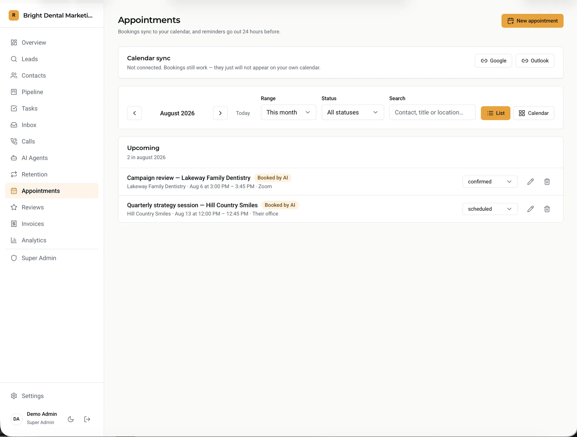 Roster — AI-Powered Business Assistant (Next.js) screenshot 13