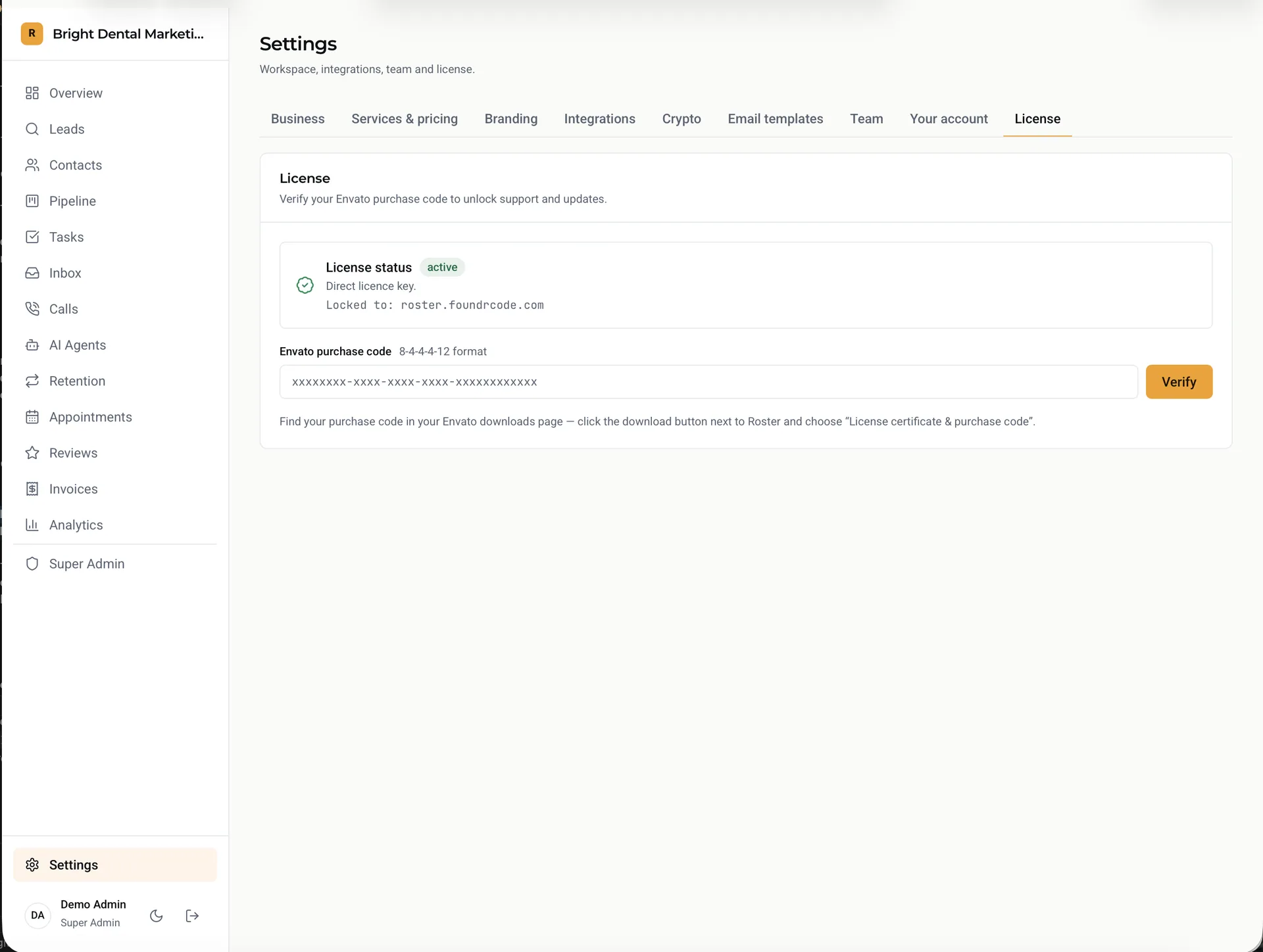 Roster — AI-Powered Business Assistant (Next.js) screenshot 19