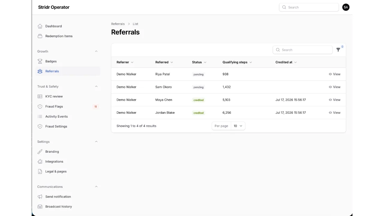 Stridr — Step-to-Earn Rewards App (Flutter + Laravel) screenshot 12