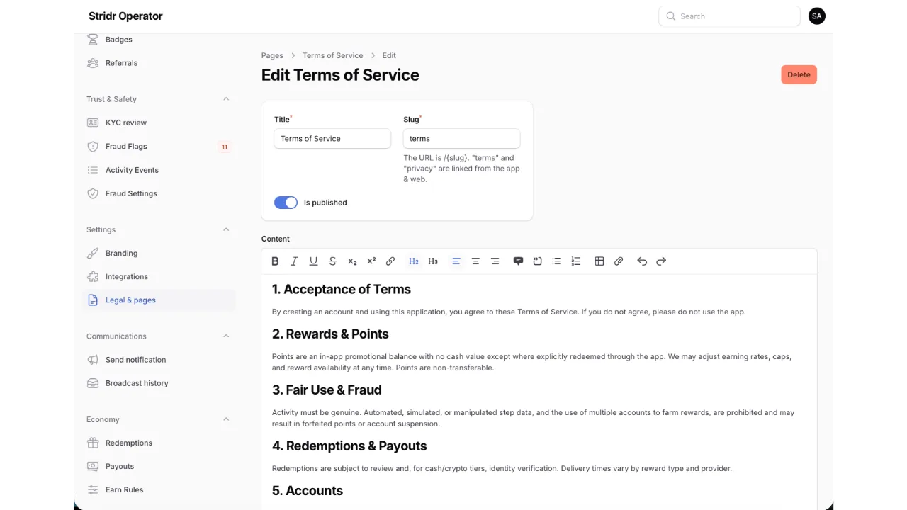 Stridr — Step-to-Earn Rewards App (Flutter + Laravel) screenshot 15