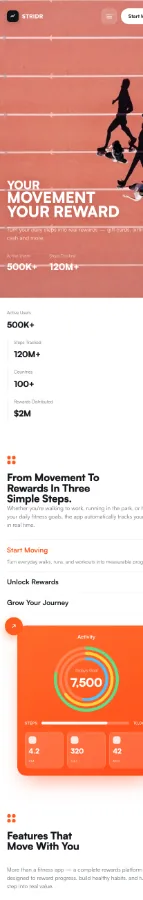 Stridr — Step-to-Earn Rewards App (Flutter + Laravel) screenshot 19