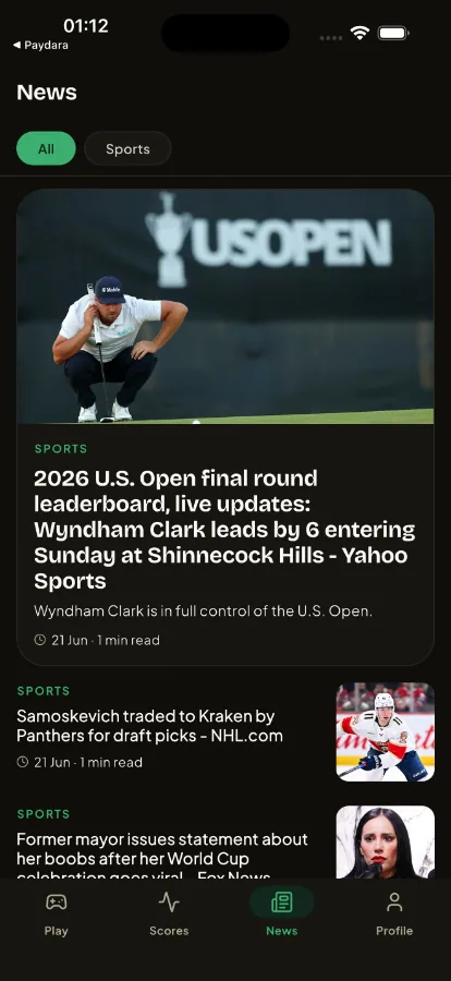 Terrace — Live Sports Scores, Stats & Fan Community (Flutter + Laravel) screenshot 2